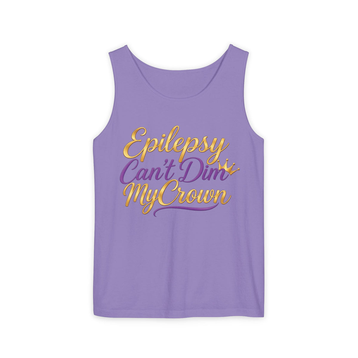 Epilepsy Can't Dim My Crown Tank Top — Inspirational Seizure Awareness Tee