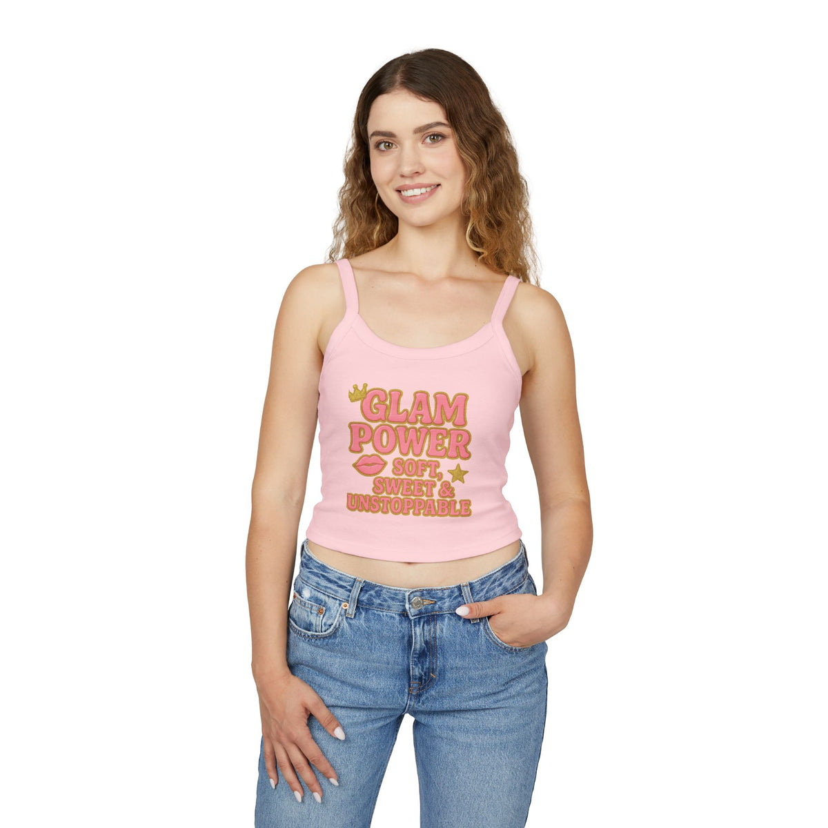 Glam Power Tank Top - Soft, Sweet & Unstoppable, Women's Fashion, Summer Wear, Casual Top, Gift for Her, Festival Style