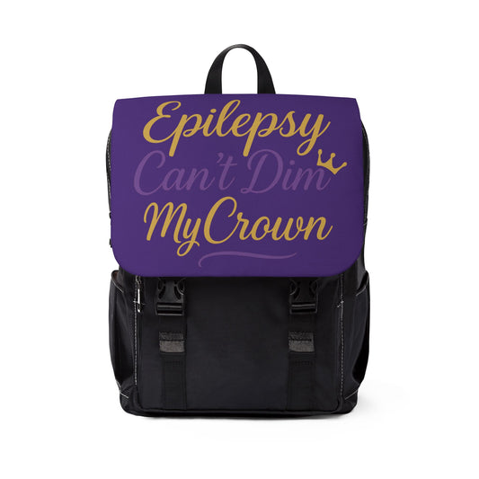 Epilepsy Awareness Shoulder Backpack, Casual Daypack, Unisex Backpack, Empowerment Bag, Gift for Epilepsy Warriors, Stylish Tote