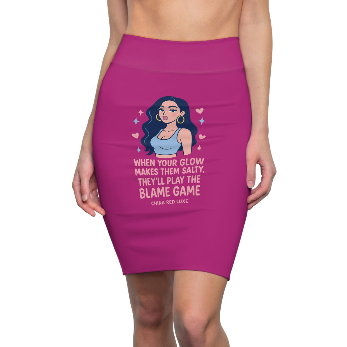 Vibrant Women's Pencil Skirt with Motivational Quote, Trendy Skirt, Fashionable Pencil Skirt, Chic Everyday Wear, Gift for Her, [...]