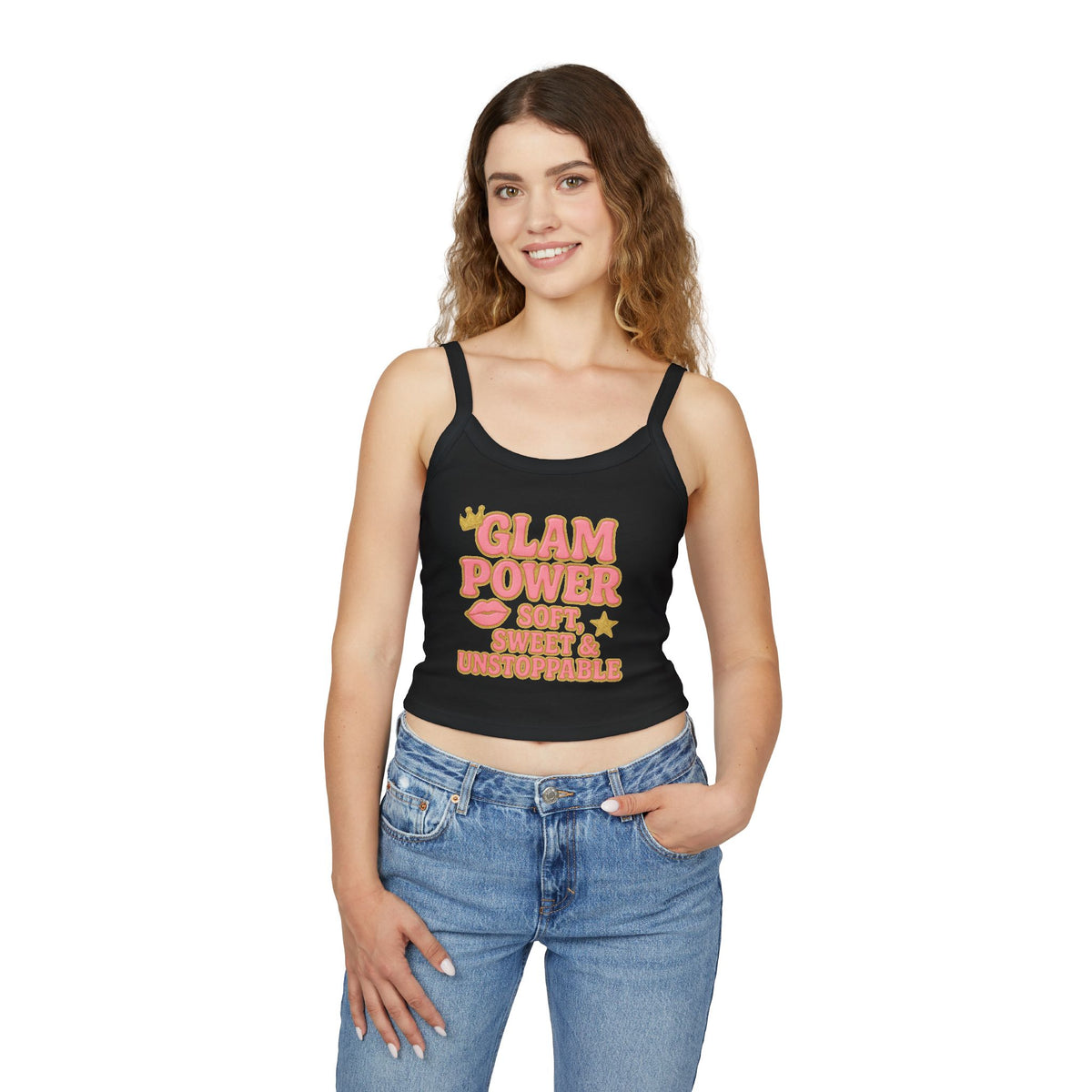 Glam Power Tank Top - Soft, Sweet & Unstoppable, Women's Fashion, Summer Wear, Casual Top, Gift for Her, Festival Style