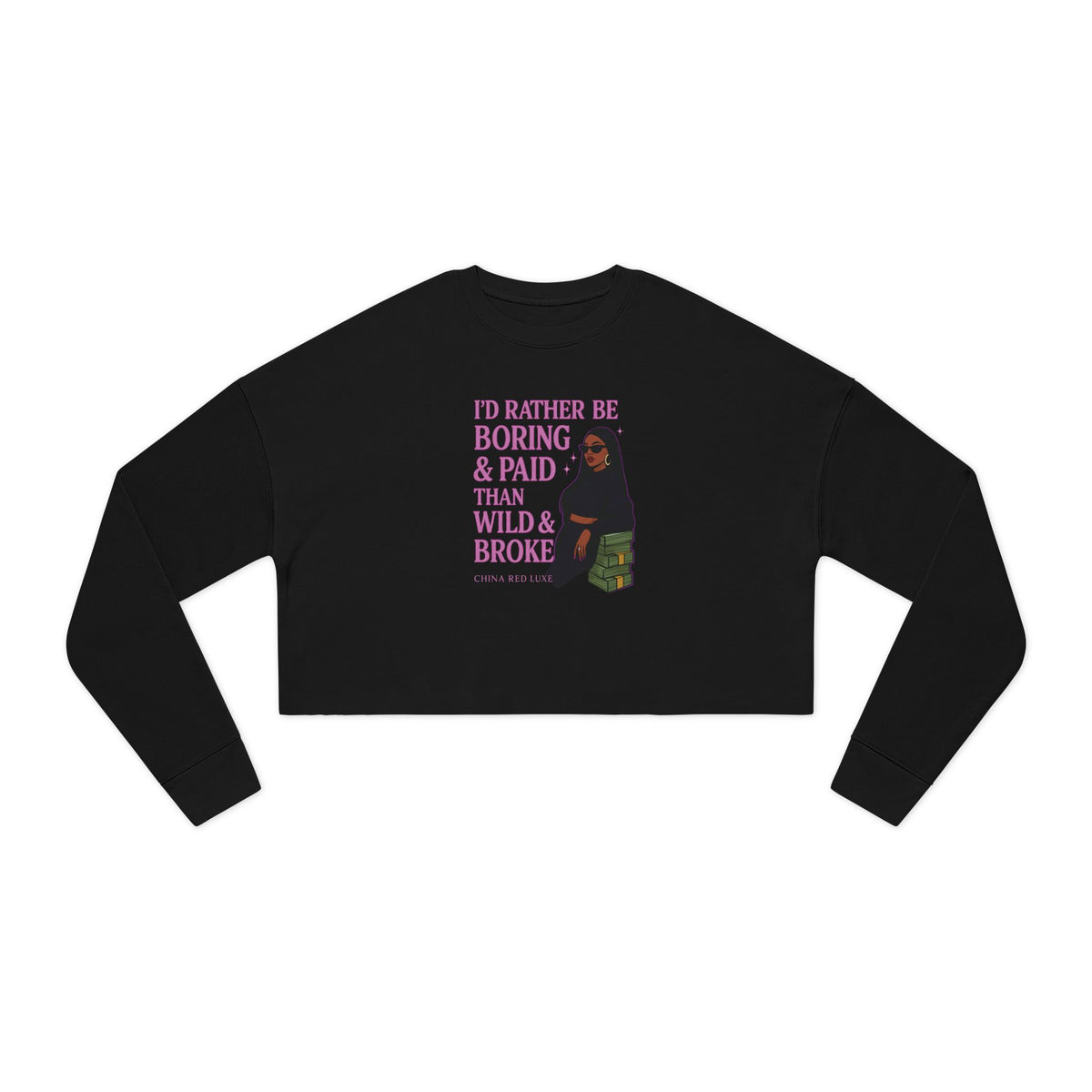 Motivational Cropped Sweatshirt - Women's Stylish Athleisure, Ideal for Casual Fridays, Gift for Entrepreneurs, Work-from-Home [...]
